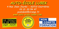 auto école LUBEK courrieres : au coeur de la ville 4 rue jean maures 62710 courrieres